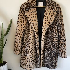 MANGO FAUX FUR COAT.